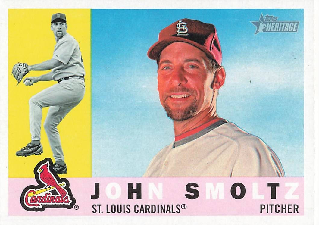 JOHN SMOLTZ 2009 TOPPS HERITAGE BASEBALL #507