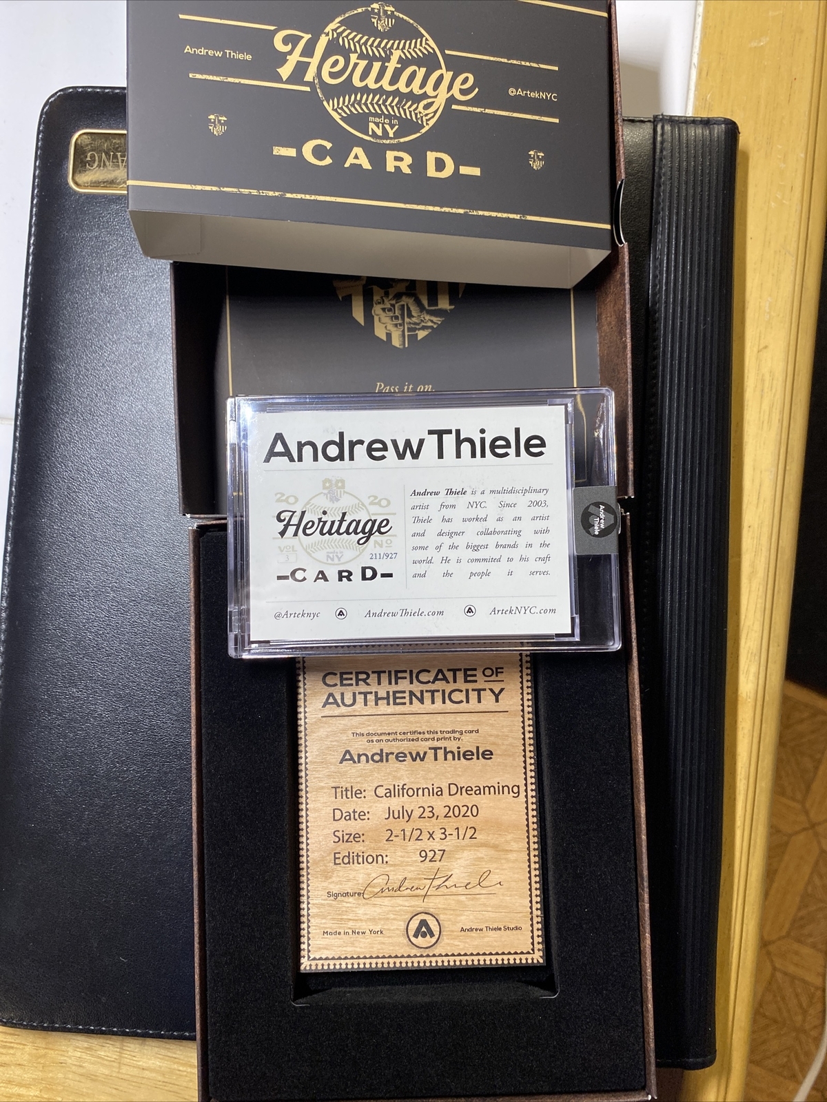 ANDREW THIELE CALIFORNIA DREAMING HERITAGE #3 TOPPS PROJECT 2020 SANDLOT /927 SP