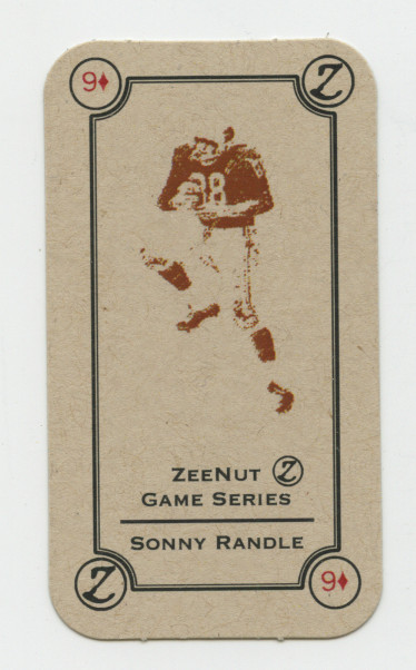 SONNY RANDLE V2 RARE ZEENUT CANDY DECK FOOTBALL CARD