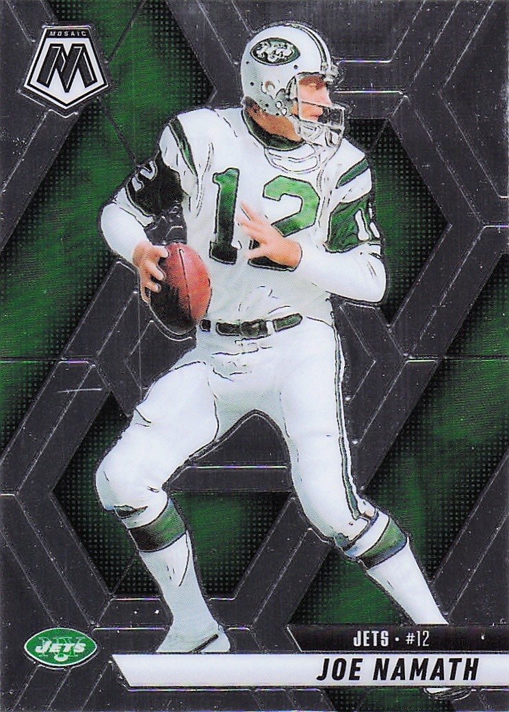 2025 Panini America, Inc. MOSAIC FOOTBALL JOE NAMATH #39 NEW YORK JETS