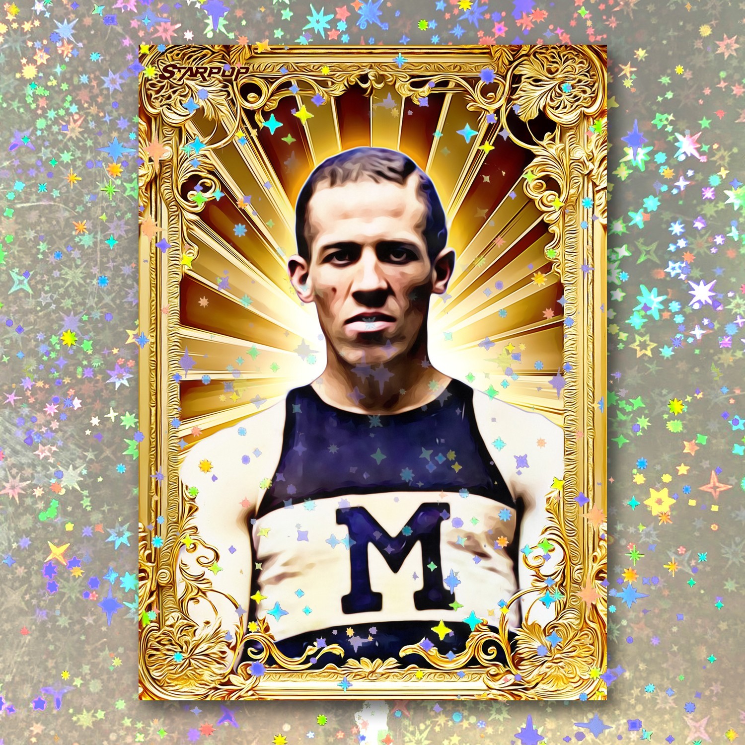 Cumberland Posey Holographic Golden Icon Art Card 02/10 Starpop Signed Print