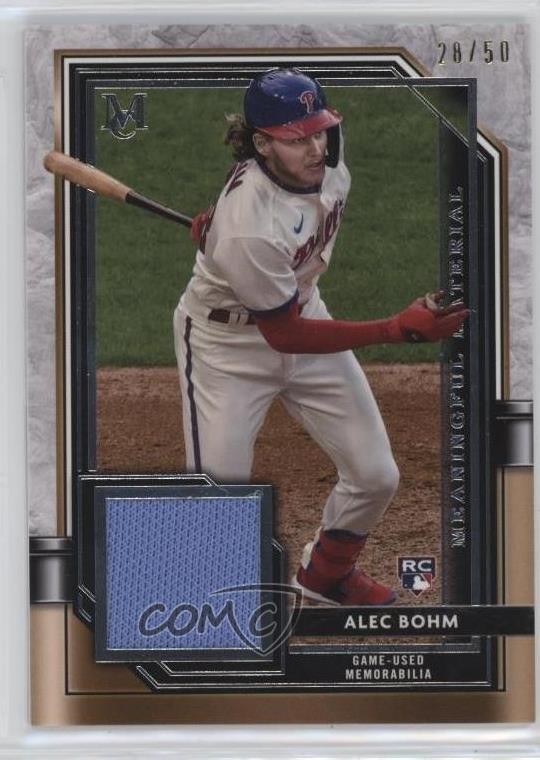 2021 Museum Collection Meaningful Material Relics 28/50 Alec Bohm Rookie RC 05l9