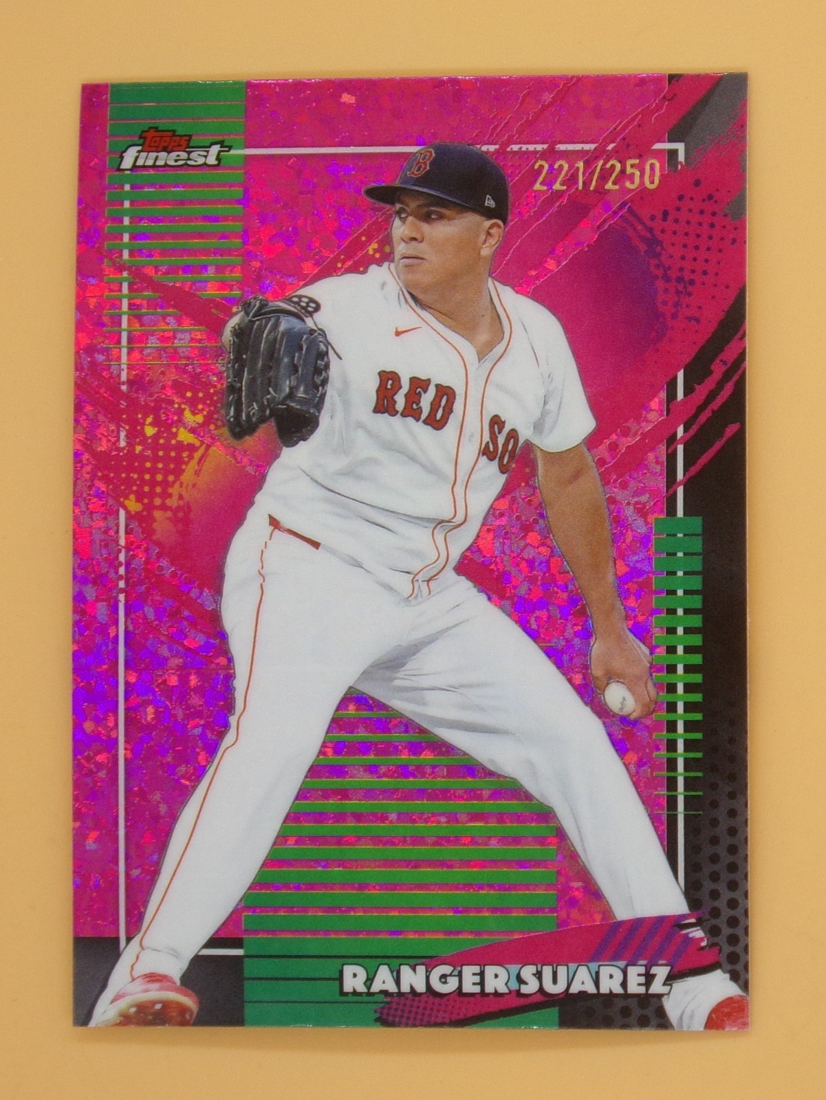 2026 Finest Ranger Suarez 221/250 Pink Mini-Diamond Refractors Rare #280
