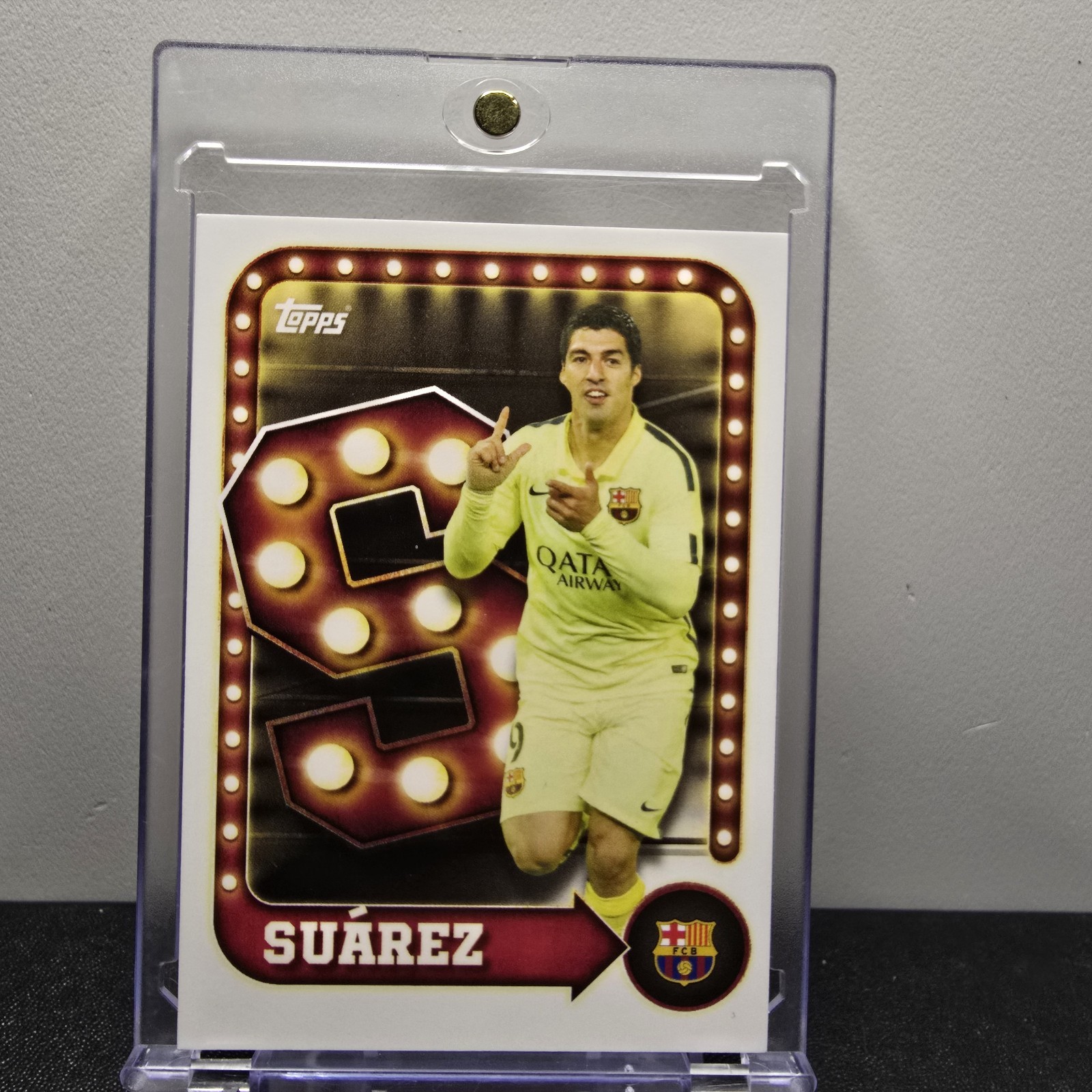 2025-26 Topps FC Barcelona Collector Tin Name in Lights Luis Suarez #30