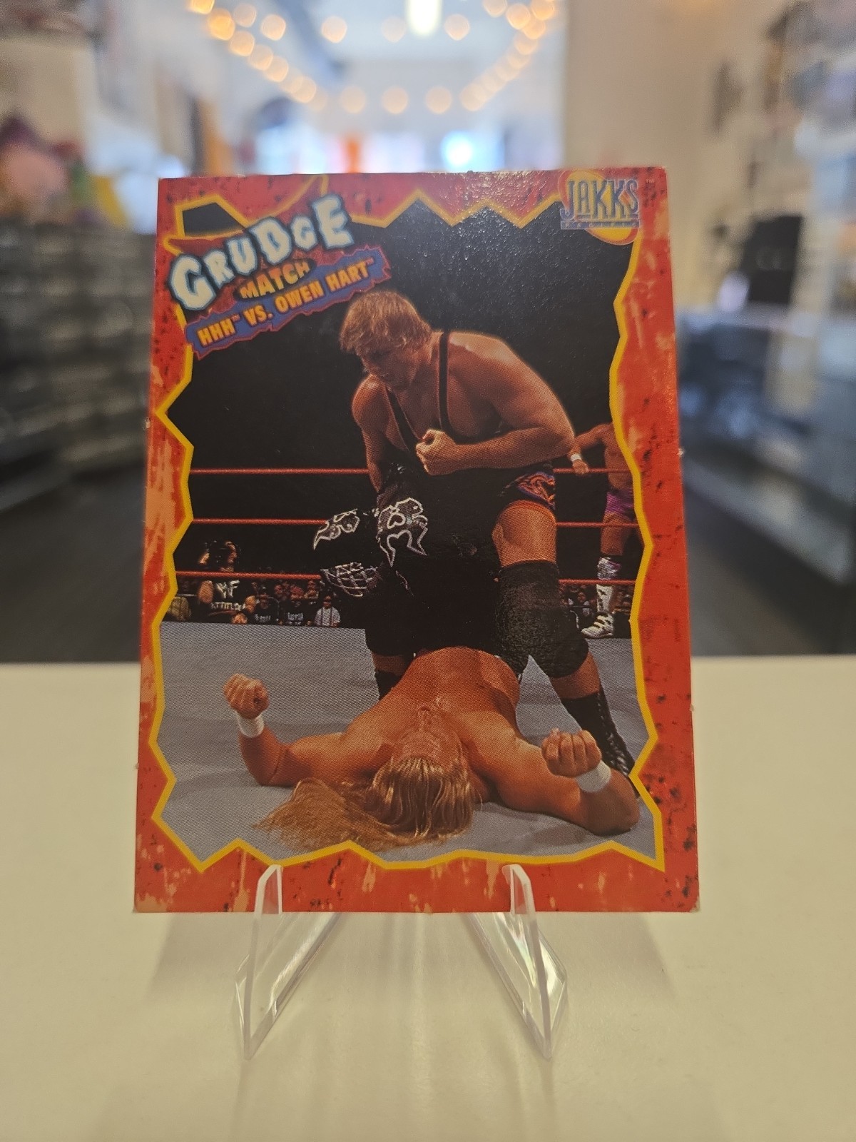 1990’s WWF Jakks Pacific “Grudge Match” Featuring Triple H & Owen Hart Rare Rare