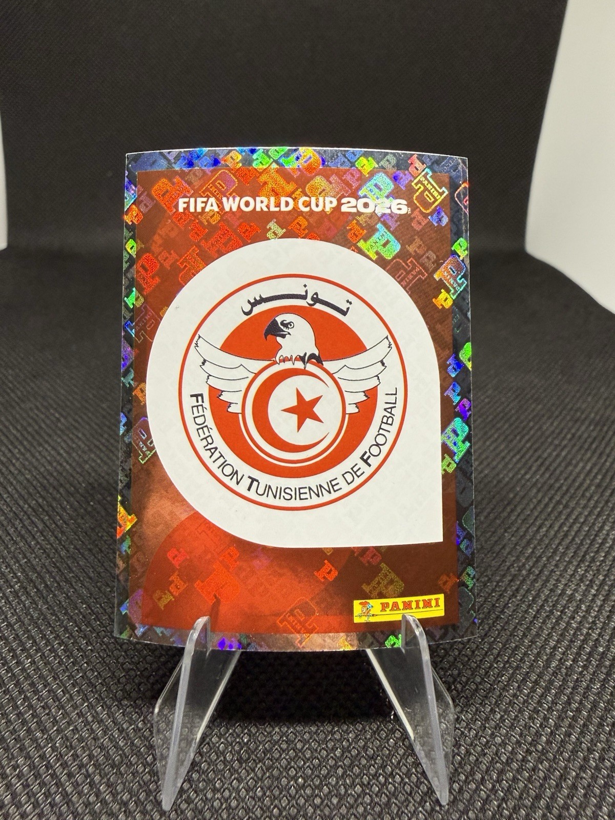 2026 Panini FIFA World Cup Tunisia Team Crest Hologram Sticker TUN 1