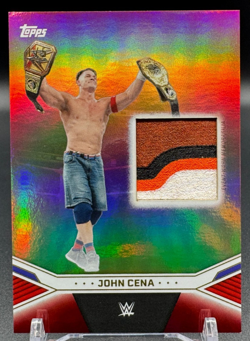 2025 Topps WWE John Cena Commemorative Farewell Tour Red Foil Relic #22R 1/5