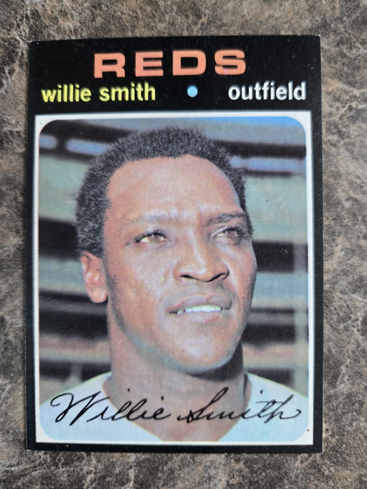 1971 Topps baseball #457 Willie Smith Cincinnati Reds EX- NM