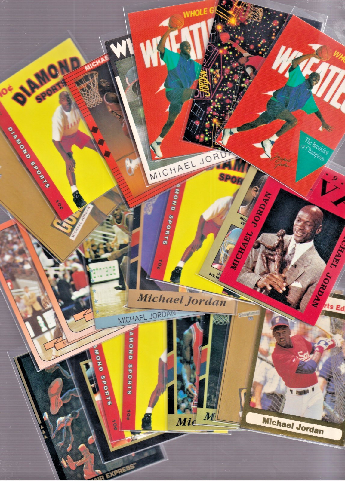 (33) – Michael Jordan 1990’s Broder / Wheaties Basketball Cards HOF Bulls