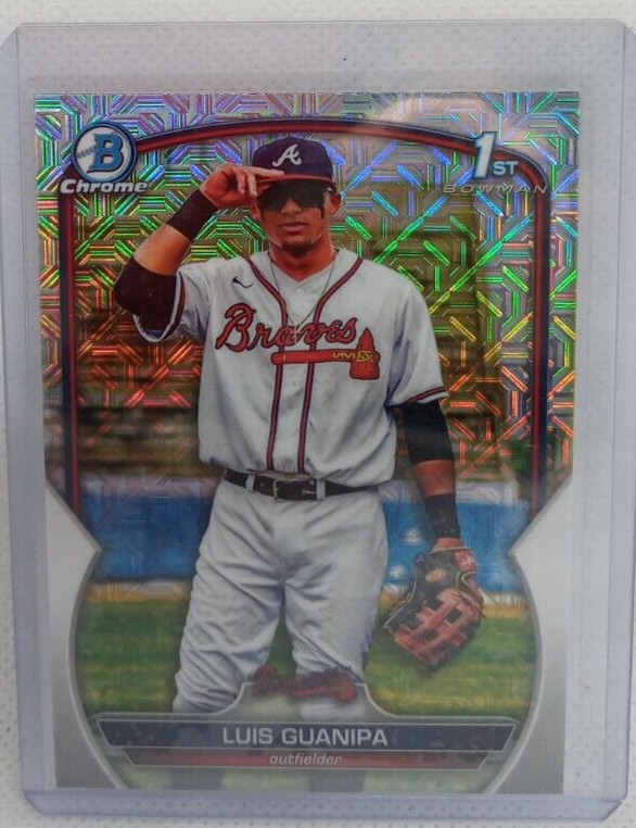 LUIS GUANIPA 1st Mojo Refractor #BCP-200 Atlanta Braves 2023 Bowman Chrome