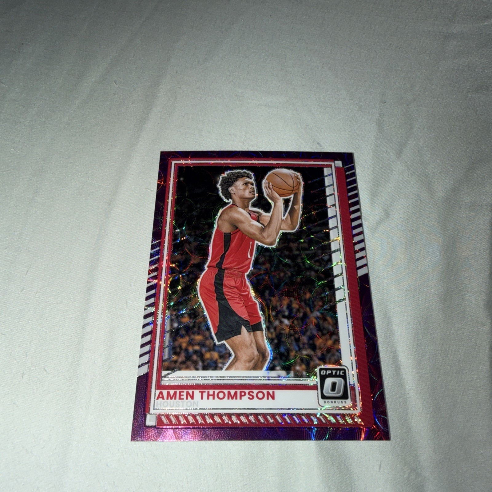 2025-26 Panini Donruss Optic Amen Thompson Pink Velocity /75 Rockets