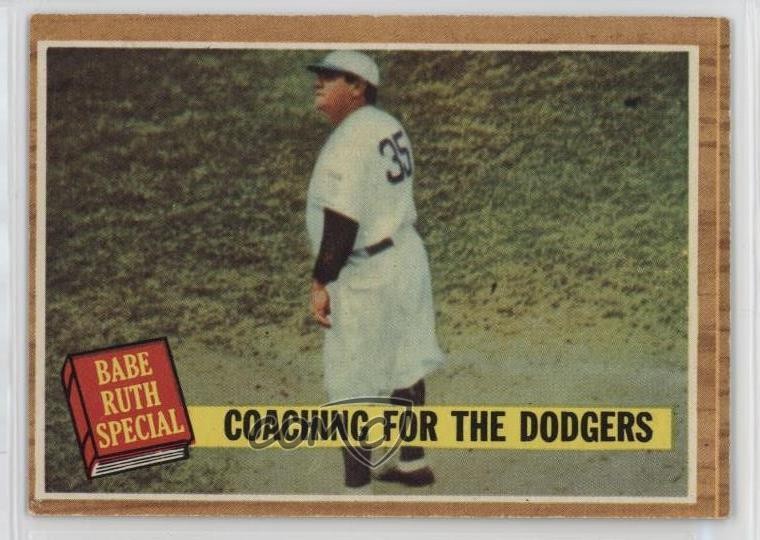 1962 Topps Special Babe Ruth Coaching for the Dodgers (Green Tint) #142 HOF c1a