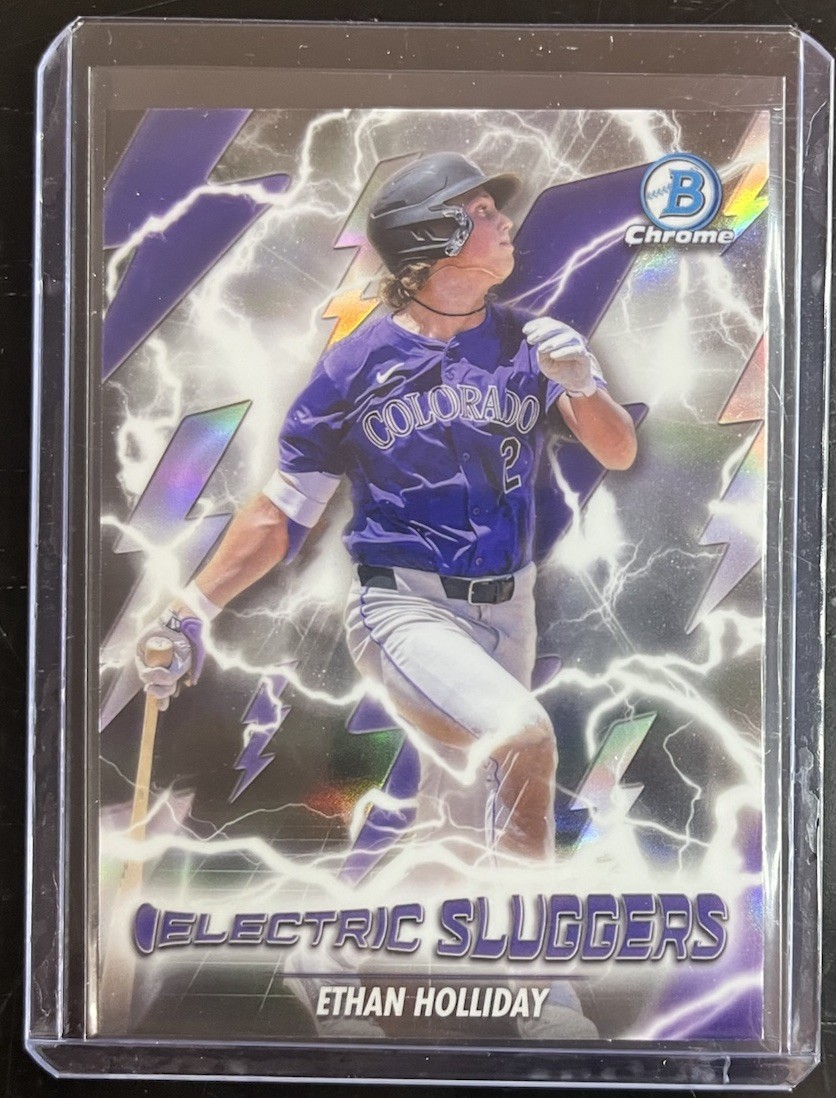 Topps 2026 Bowman Chrome Electric Sluggers ES-13 Ethan Holliday Rockies RC