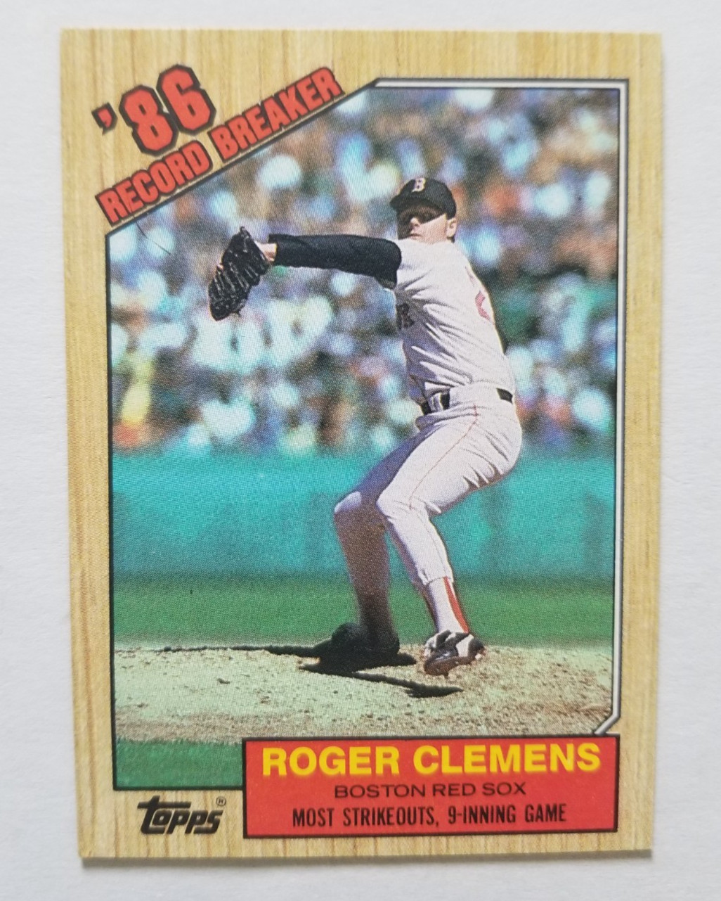Roger Clemens 1987 Topps #1 Boston Red Sox