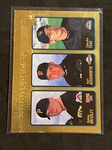 Topps GOLD Prospects Bobby Bradley, Chin-Hui Tsao, Kurt Ainsworth #367RC #/2001