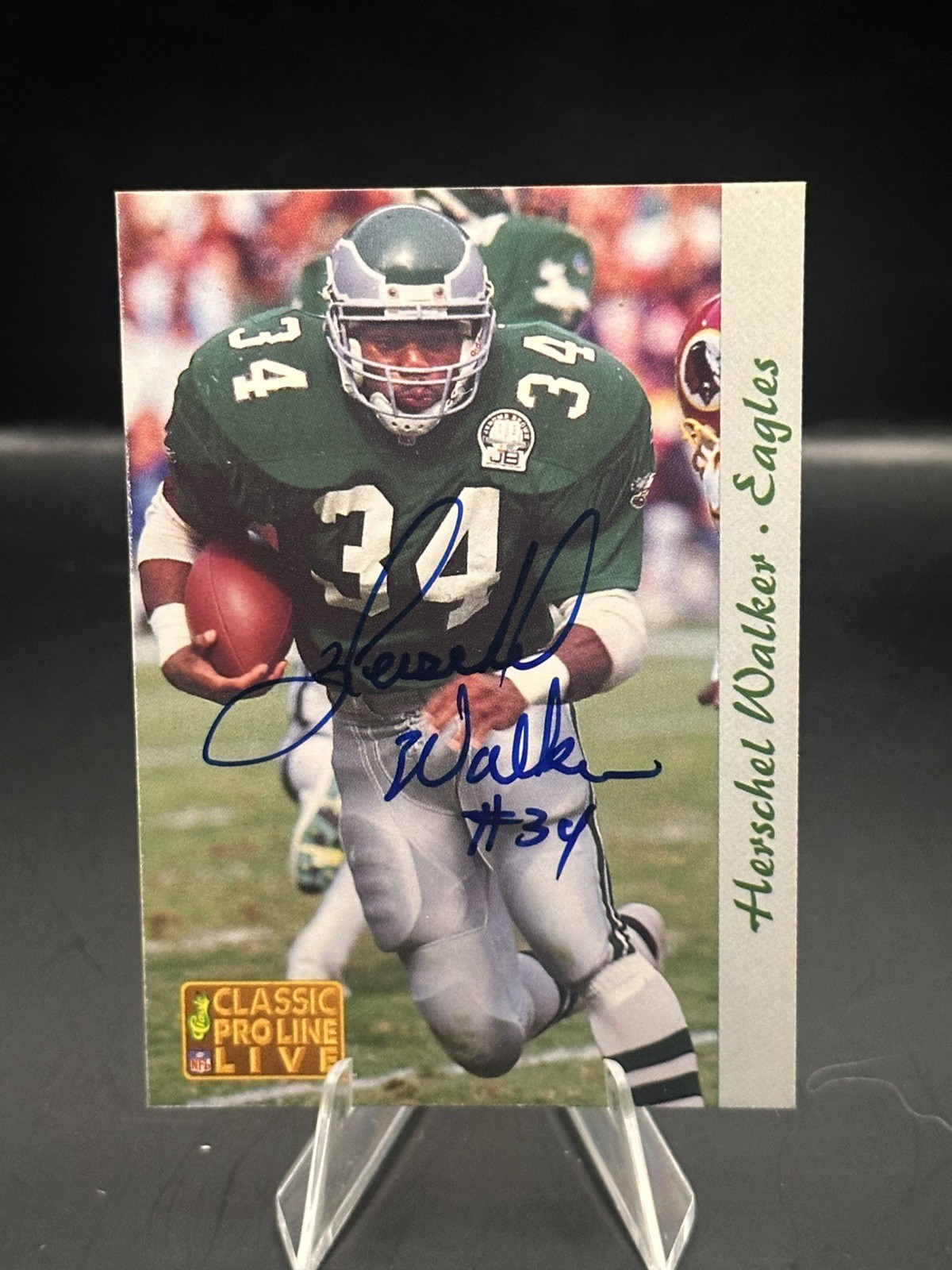 Classic Proline Live HERSHEL WALKER SIGNED CARD-THE SCOREBOARD