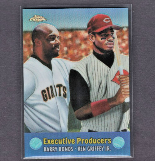 2000 TOPPS CHROME COMBOS REFRACTOR #TC8 KEN GRIFFEY JR/BARRY BONDS MINT COND SP