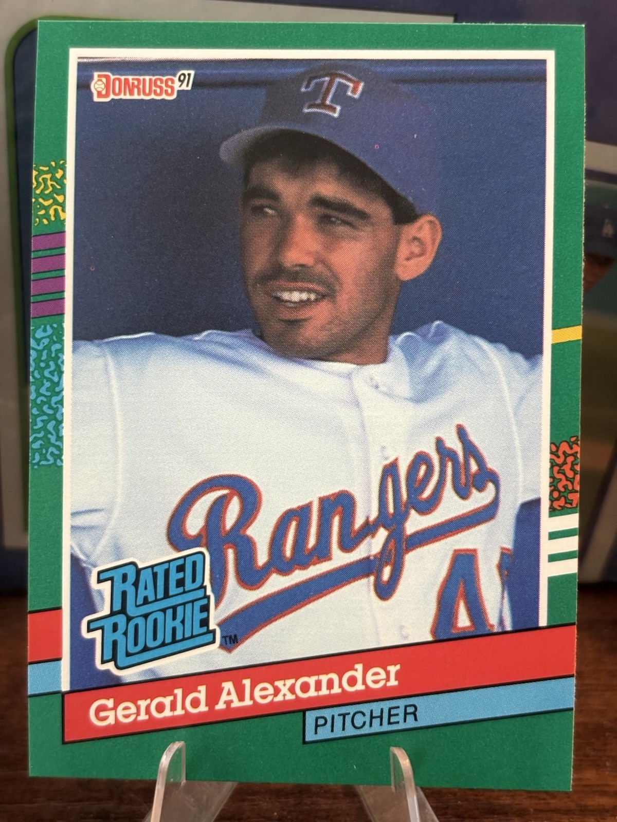 1991 Donruss – Rated Rookie Gerald Alexander #419 3 White Stripes on Right…