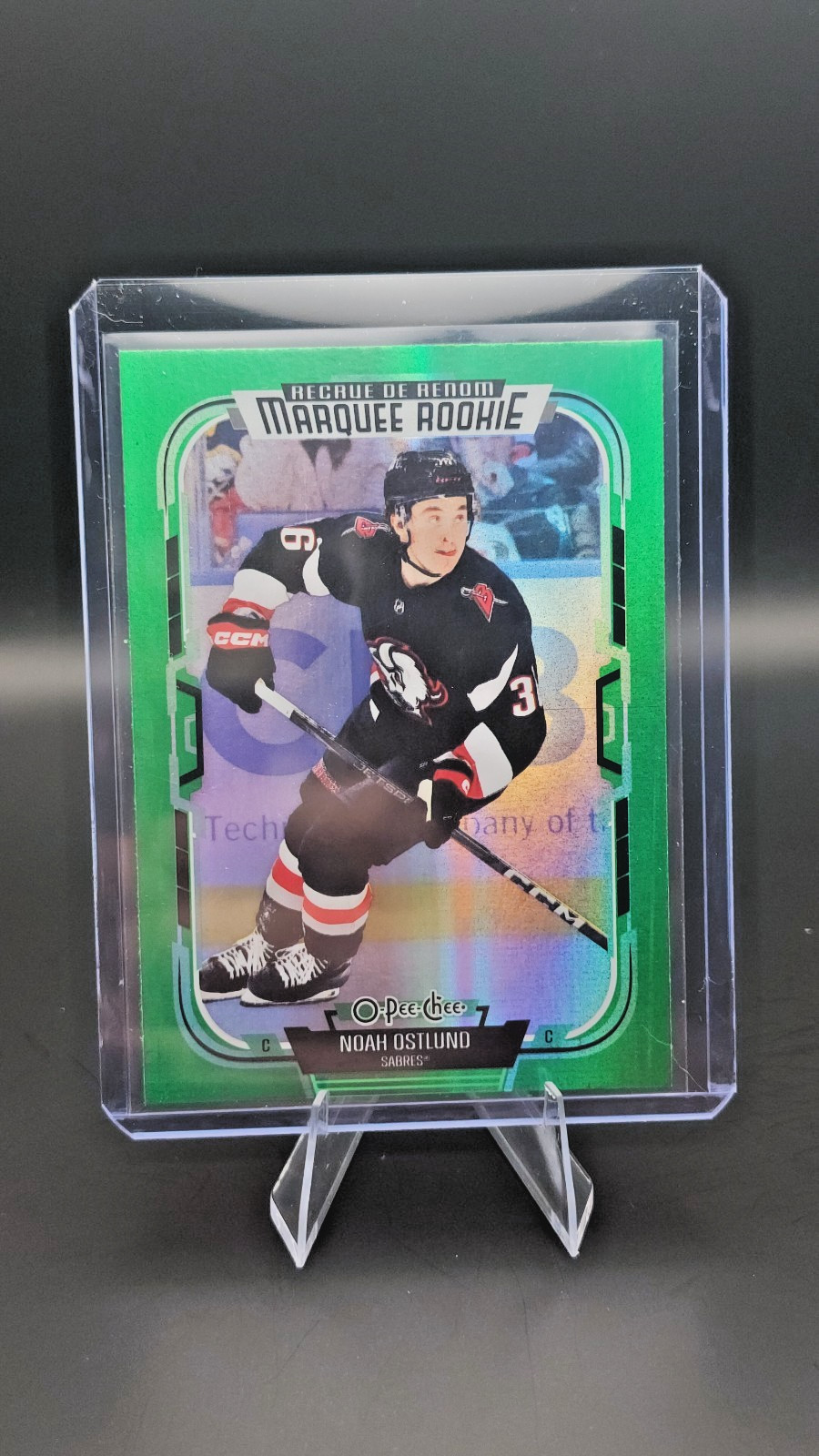 2025-26 O-Pee-Chee – Noah Ostlund #557 Rainbow Green /33
