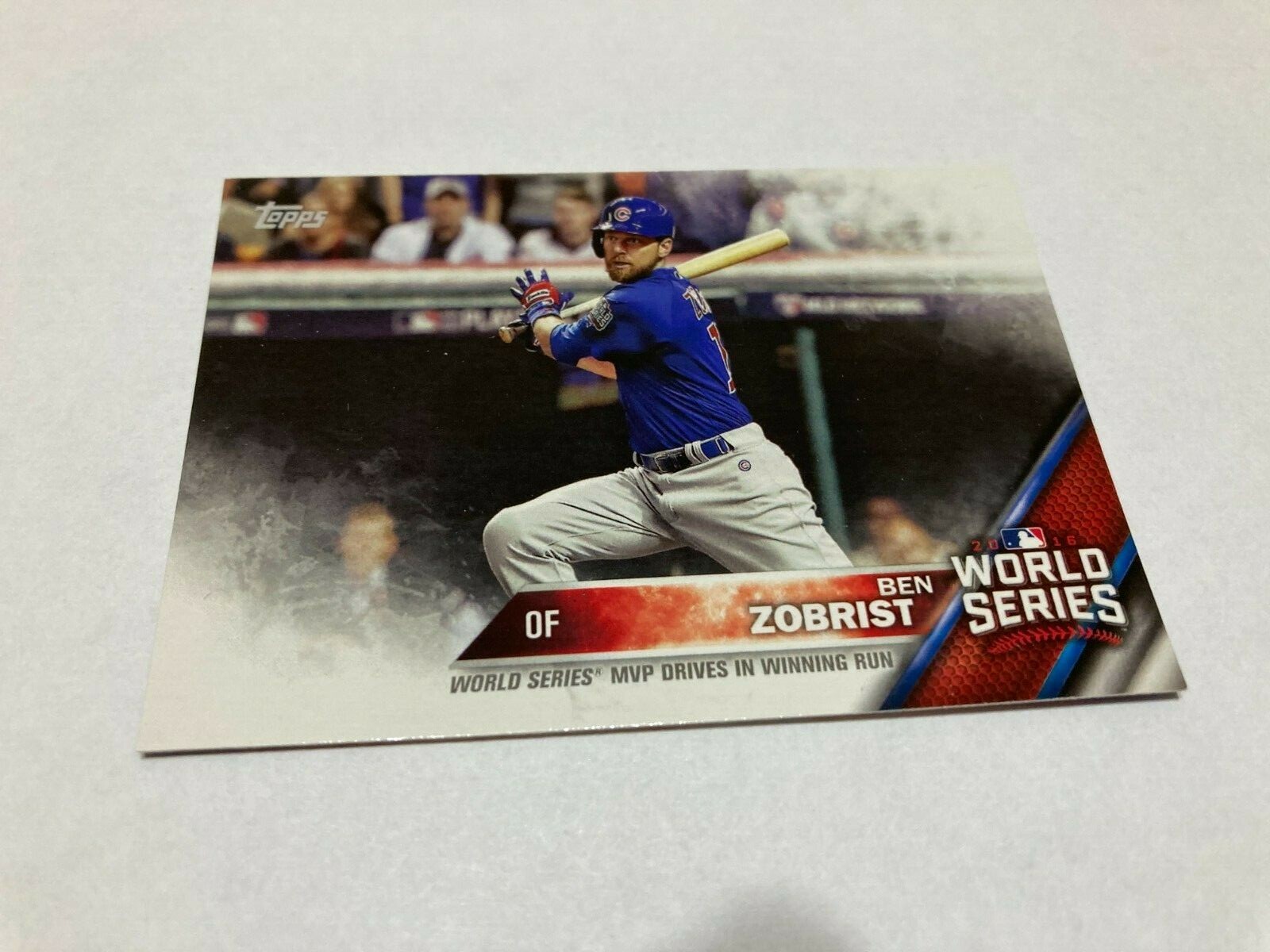 BEN ZOBRIST 2016 TOPPS WORLD SERIES CARDS CHICAGO CUBS #WS-14