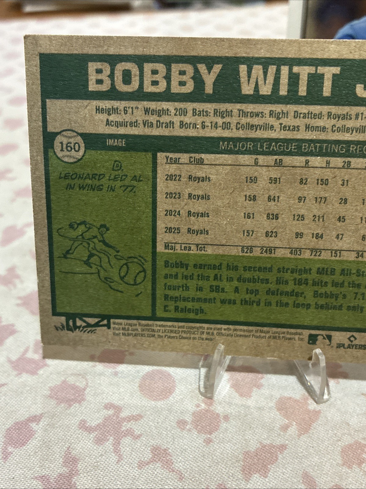 Bobby Witt Jr. 2026 Topps Heritage Image Variation SSP #160 KC Royals +2 Chrome