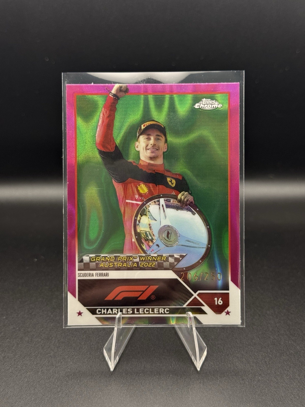 2023 Topps Chrome Formula 1 – Charles Leclerc #146 Fuchsia Lava 206/250