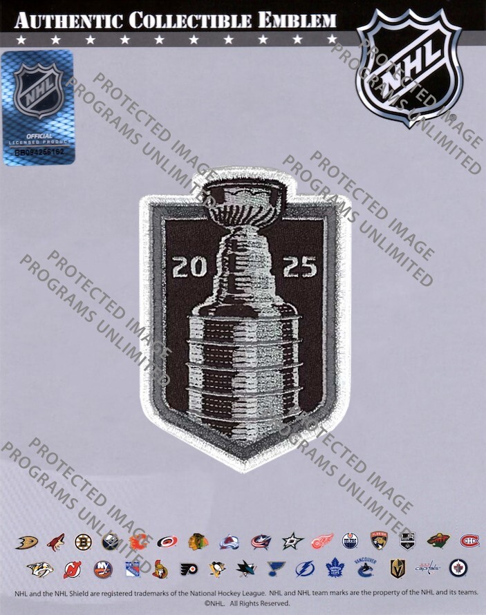 2025 NHL STANLEY CUP FINAL PLAYER TEAM JERSEY PATCH W/ COA PUCK STYLE SHIPS 4/28