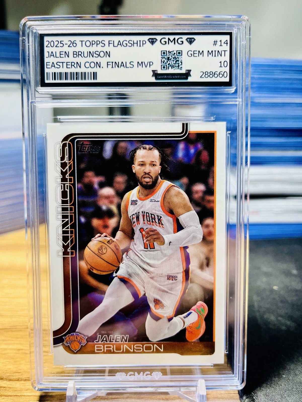 2025-26 Topps Basketball Jalen Brunson #14 Con. Finals MVP GMG Graded 10 Gem 💎