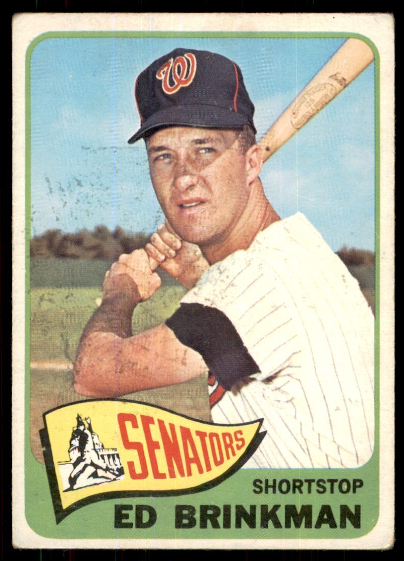 1965 TOPPS ED BRINKMAN WASHINGTON SENATORS #417 VG/EX