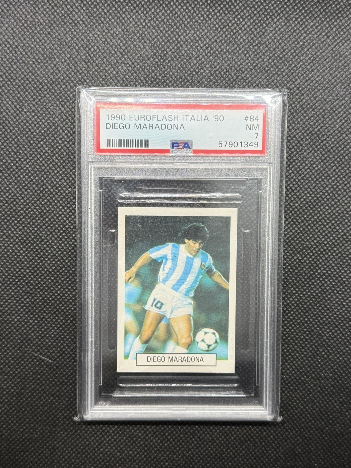 Euroflash Italia 90 Coppa del Mondo 1990 -Diego Maradona #84 PSA 7 Highest Grade