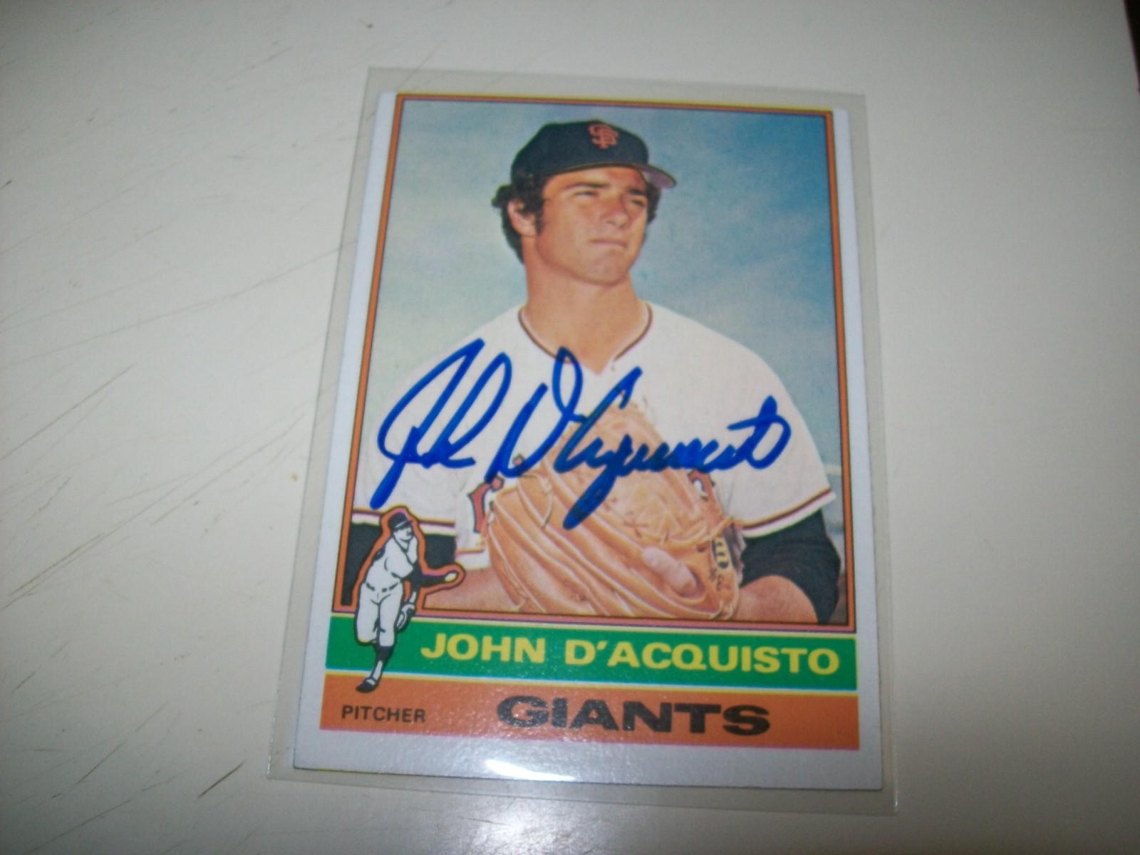 1976 TOPPS JOHN D’ACQUISTO AUTOGRAPH SIGNED AUTO #628 SAN FRANCISCO GIANTS