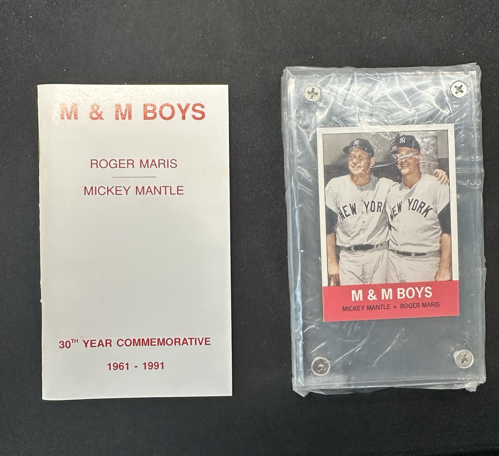 M & M Boys Mickey Mantle Roger Maris 1991 Acme Reproductions 2167 /6100 NEW