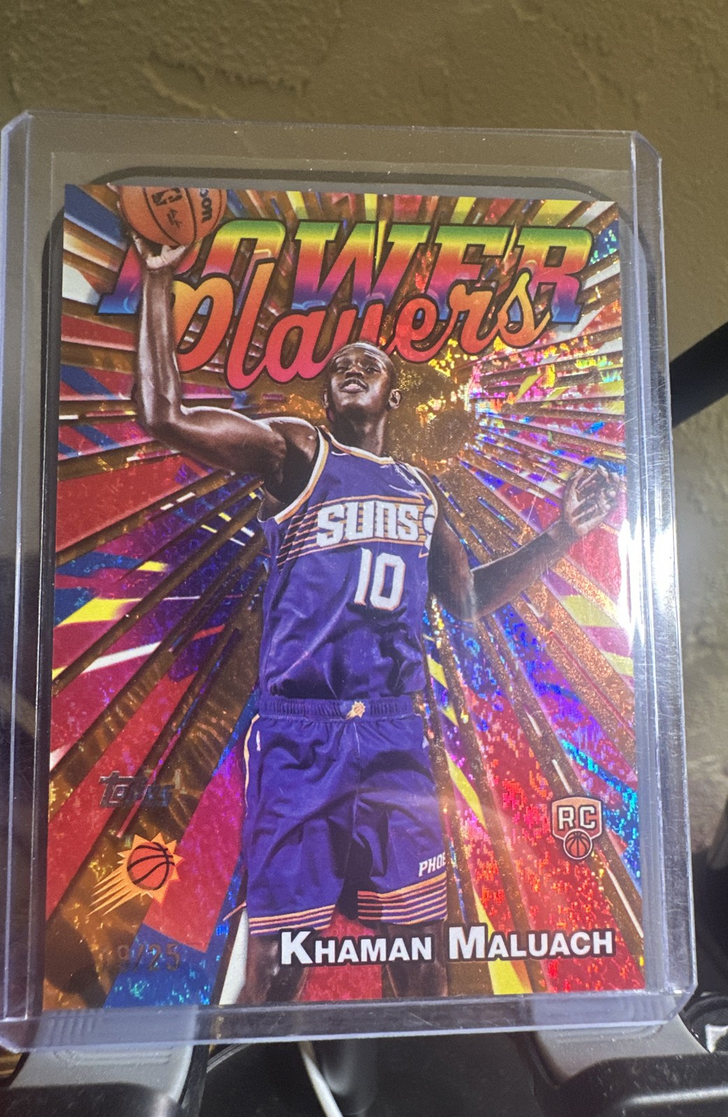 2025-26 Topps – Power Players Khaman Maluach #PP-20 Orange Holofoil /25 (RC)
