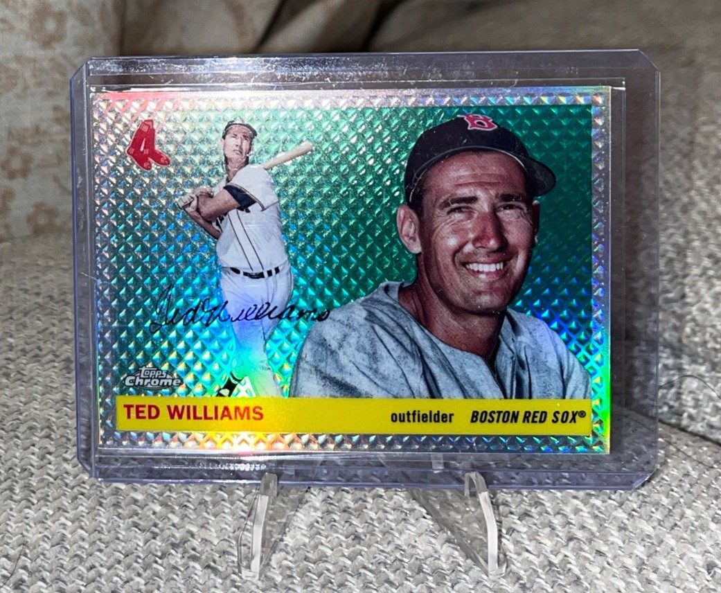 2025 Topps Platinum Anniversary Ted Williams Diamond Etch Refractor /55 Red Sox