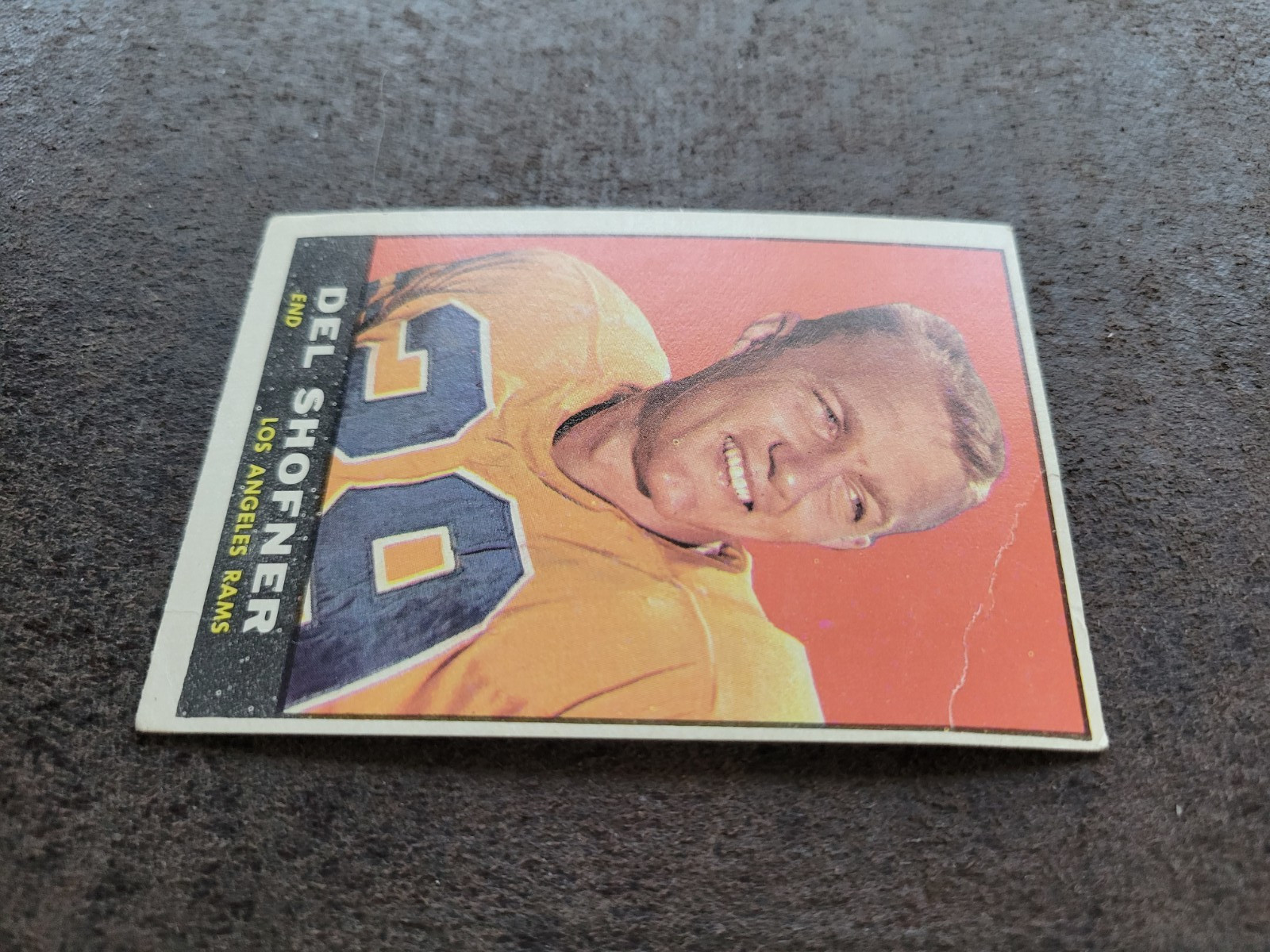 1961 Topps Football Del Shofner #128 – Los Angeles Rams