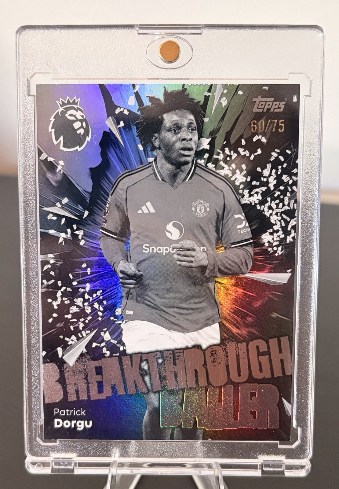 2025-26 Topps Premier League Breakthrough Ballers #216 Patrick Dorgu /75 Man Utd