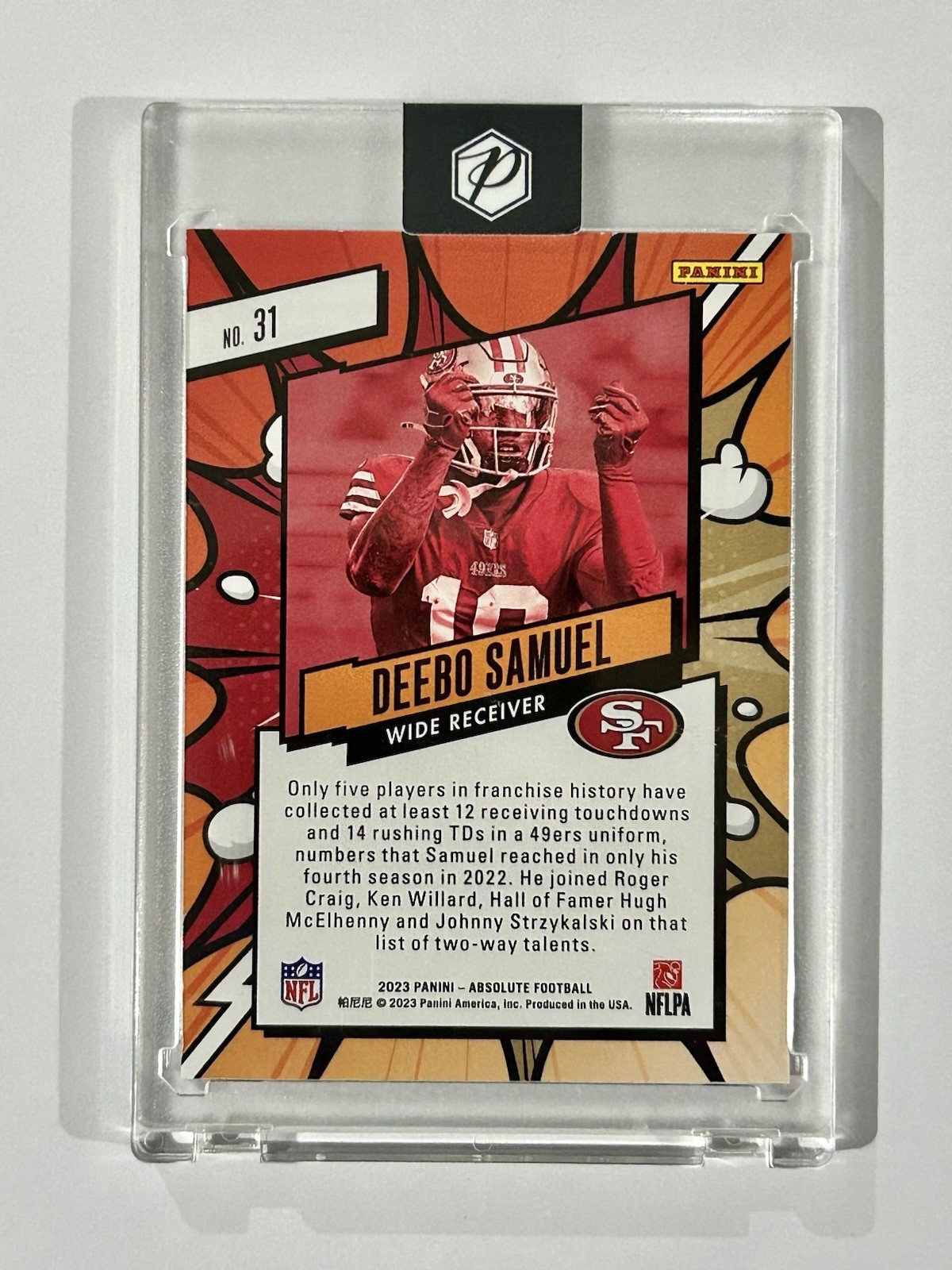 2023 Panini Absolute – Deebo Samuel #31 Case Hit SSP San Francisco 49ers