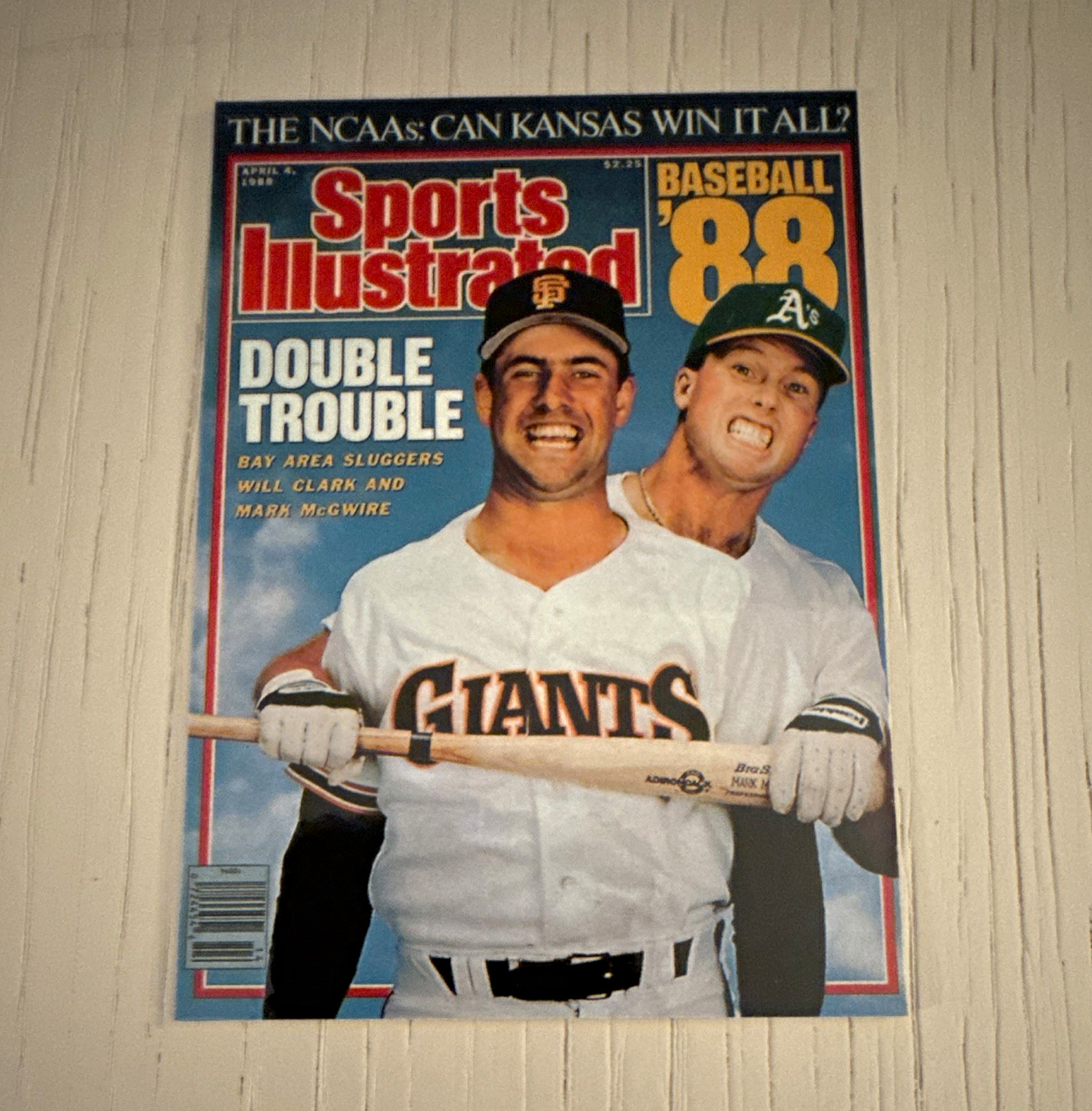Fleer Sports Illustrated Double Trouble Will Clark Mark McGwire #175 1988