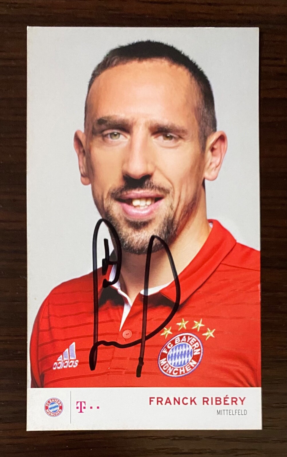 2015/2016 Franck Ribery Signed Bayern Munich Club Card Authentic Auto Germany