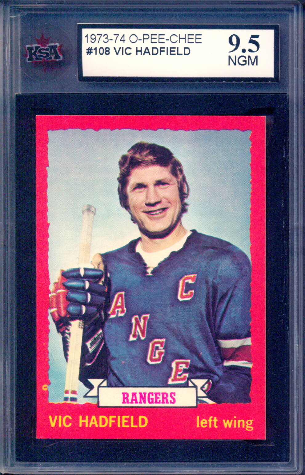 1973-74 OPC O PEE CHEE Hockey #108 Vic Hadfield KSA 9.5 N-GEM-MINT N Y Ranger