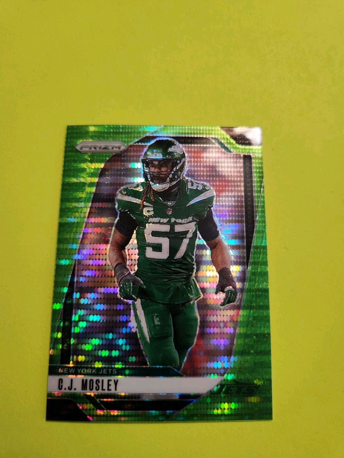 C.J MOSLEY 2024 PANINI PRIZM #227 NEIN GREEN JETS