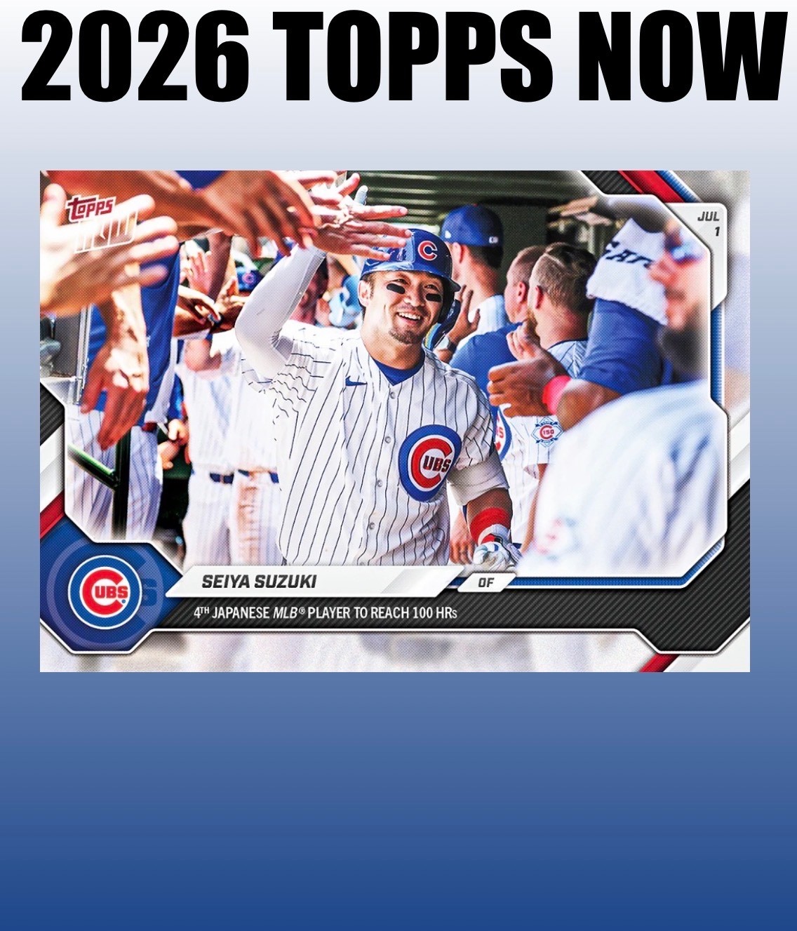 💥2026 Topps Now #401💥SEIYA SUZUKI 4th Japanese Player 100 HR Presale – Cubs