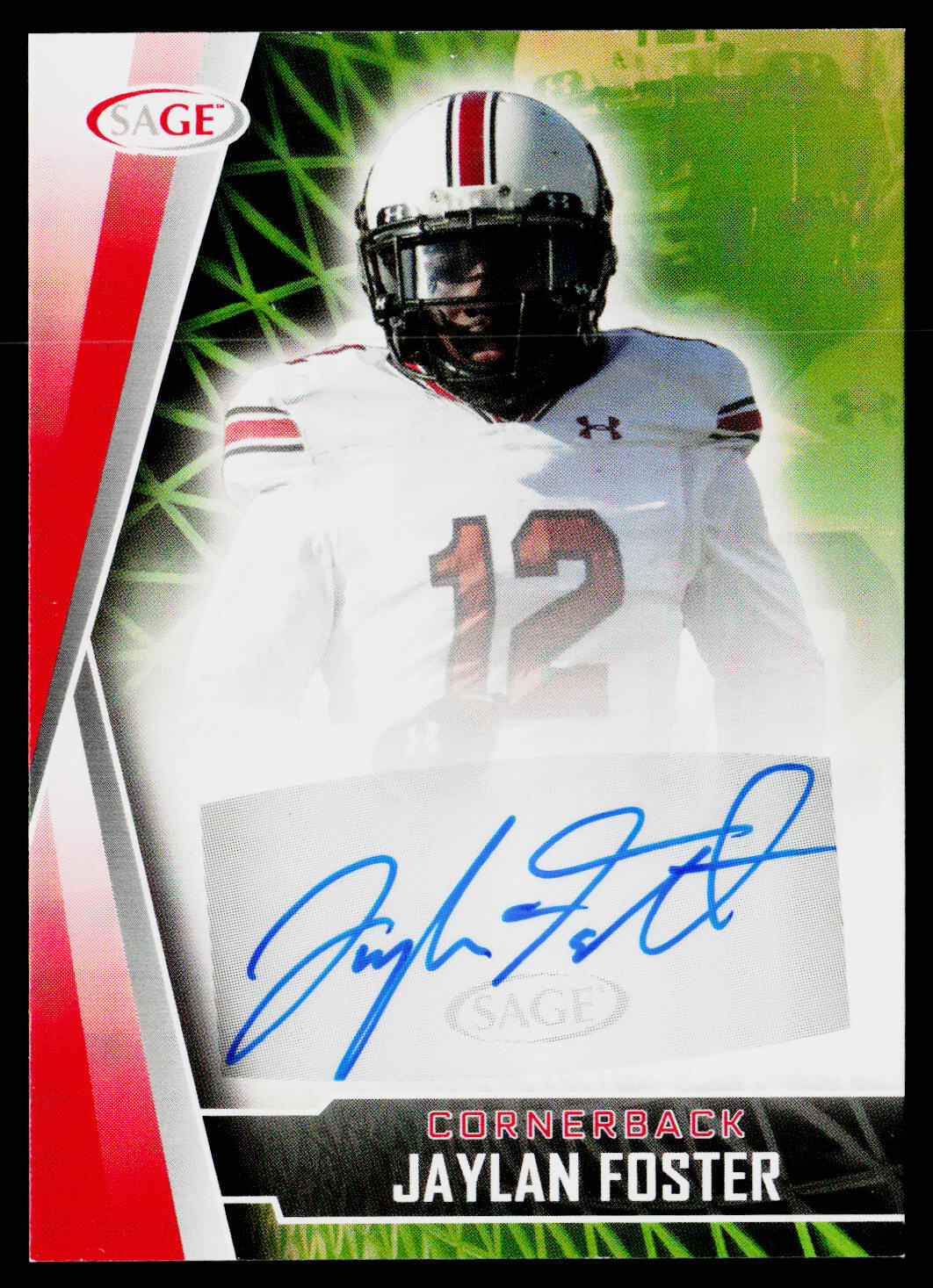 2022 SAGE #A-JF Jaylan Foster Autographs Red