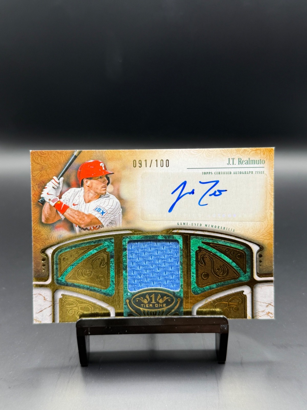 2026 Topps Tier One J.T. Realmuto Auto Relic /100 AT1R-JR