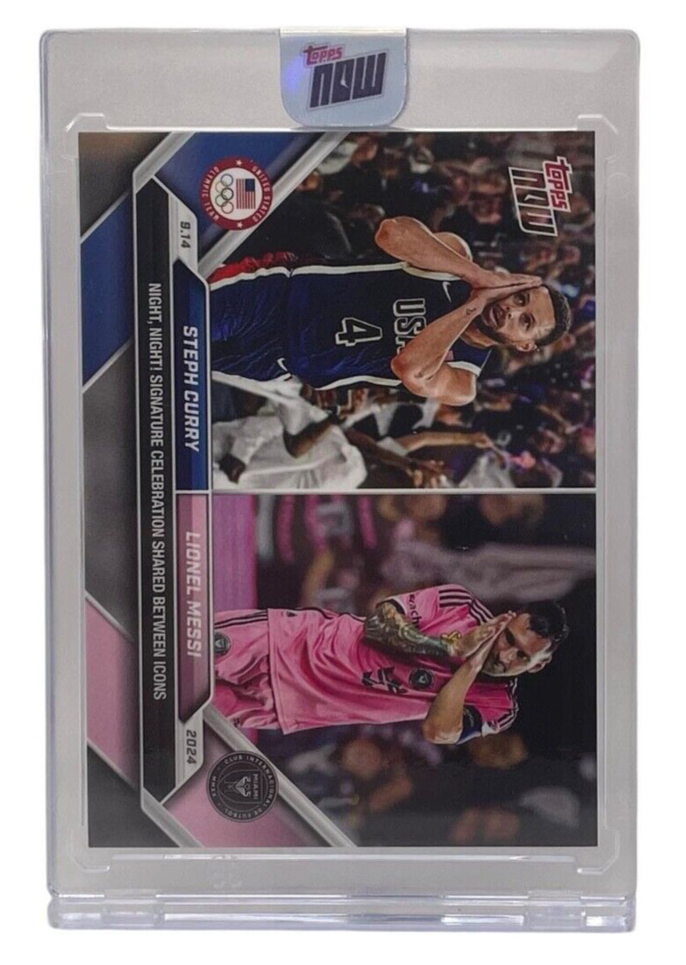 2024 Topps Now #128 Stephan Curry Lionel Messi Night Night New/Sealed (QTY)