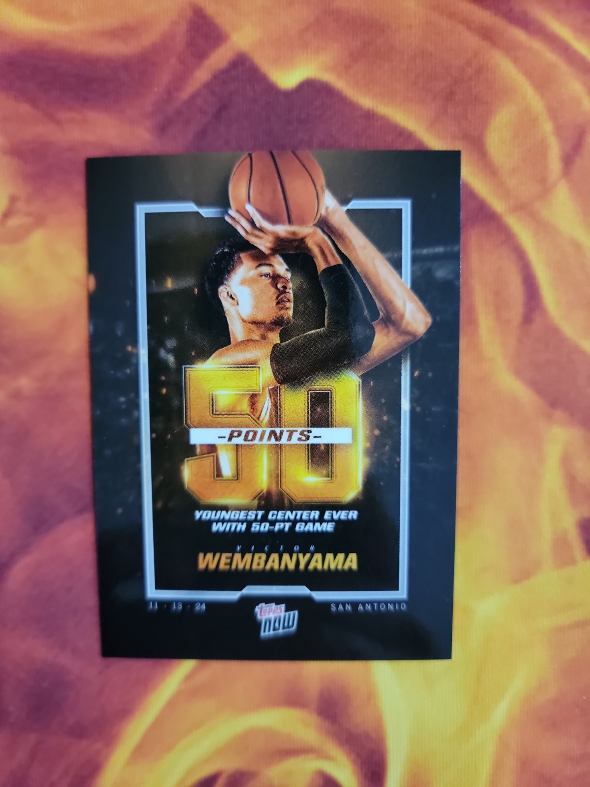 Victor Wembanyama 2024 Topps Now 50 Points Youngest Center!🏀🏀🏀💥💥💯💯💥💥