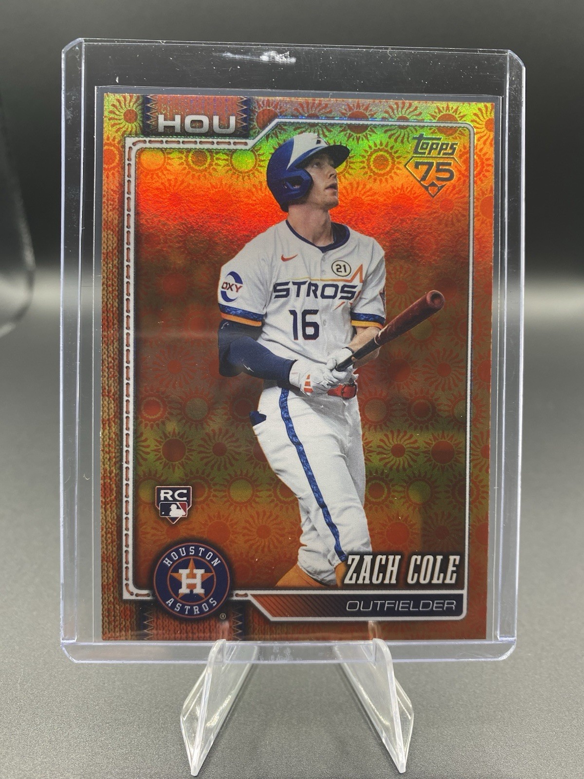 2026 Topps Series 2 Zach Cole ROOKIE Orange “SUN” Holo Foil #601 Astros RC