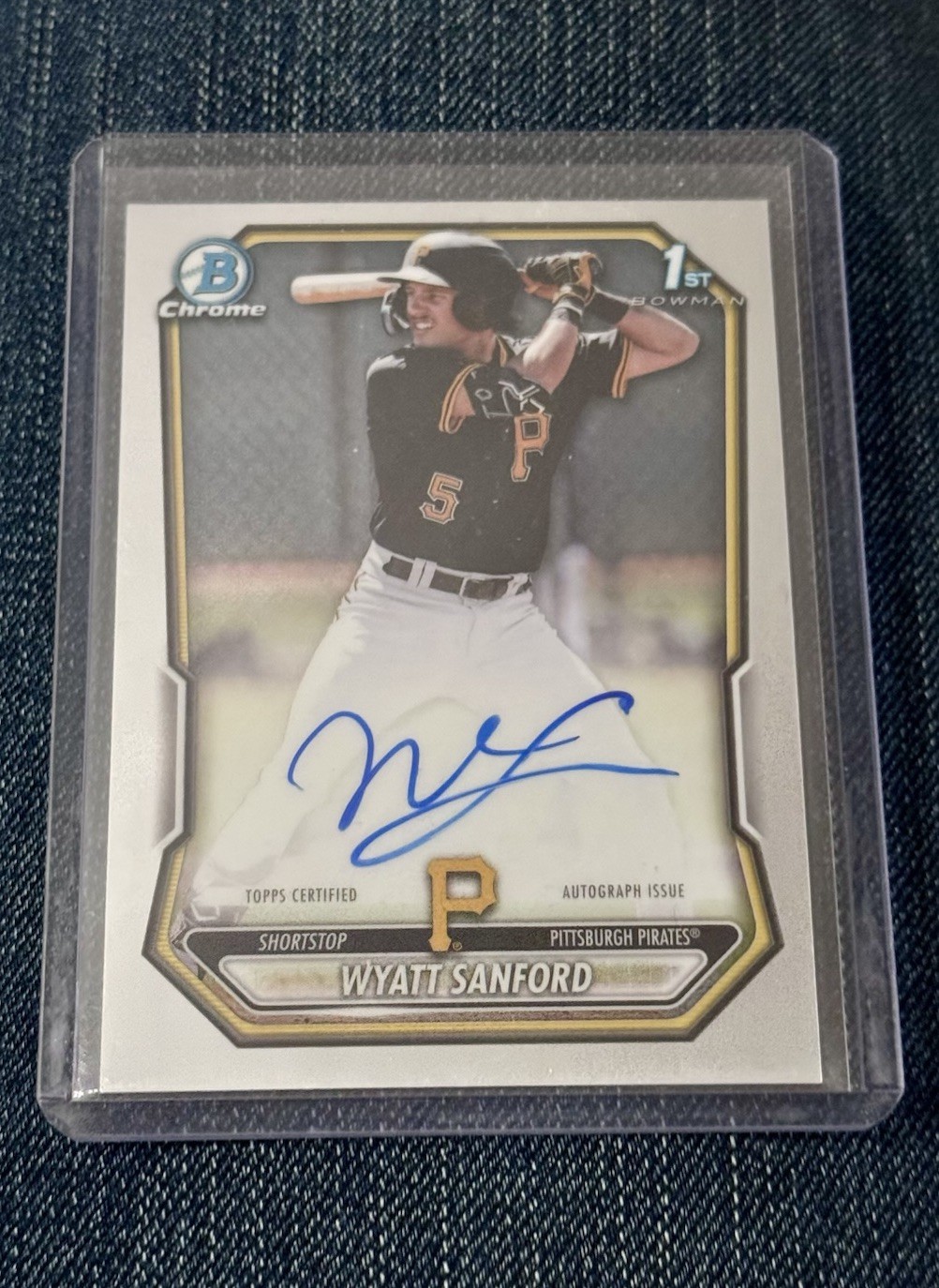 Bowman 2026 Bowman Chrome Wyatt Sanford 1st Bowman Autograph Pittsburgh Pirates