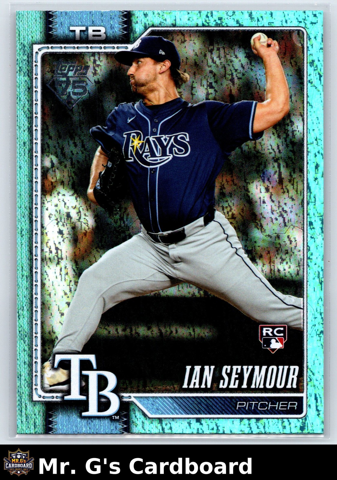 Ian Seymour RC 2026 Topps #165 Aqua Holo Foil Tampa Bay Rays