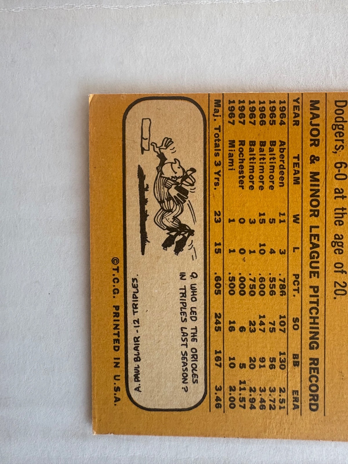 1968 Topps – High # Jim Palmer #575